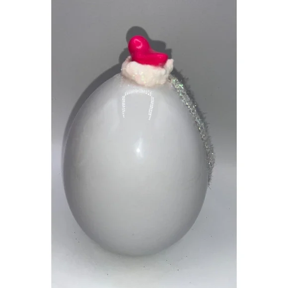 Vintage Ceramic Diorama Egg Pink Rhinestone Bunny Deb O. Original Designs OOAK - Picture 10 of 16